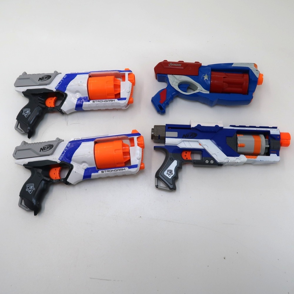 Nerf N-Strike‎ ELITE Strongarm LOT OF 4 Blaster 24 Darts Maverick Gun